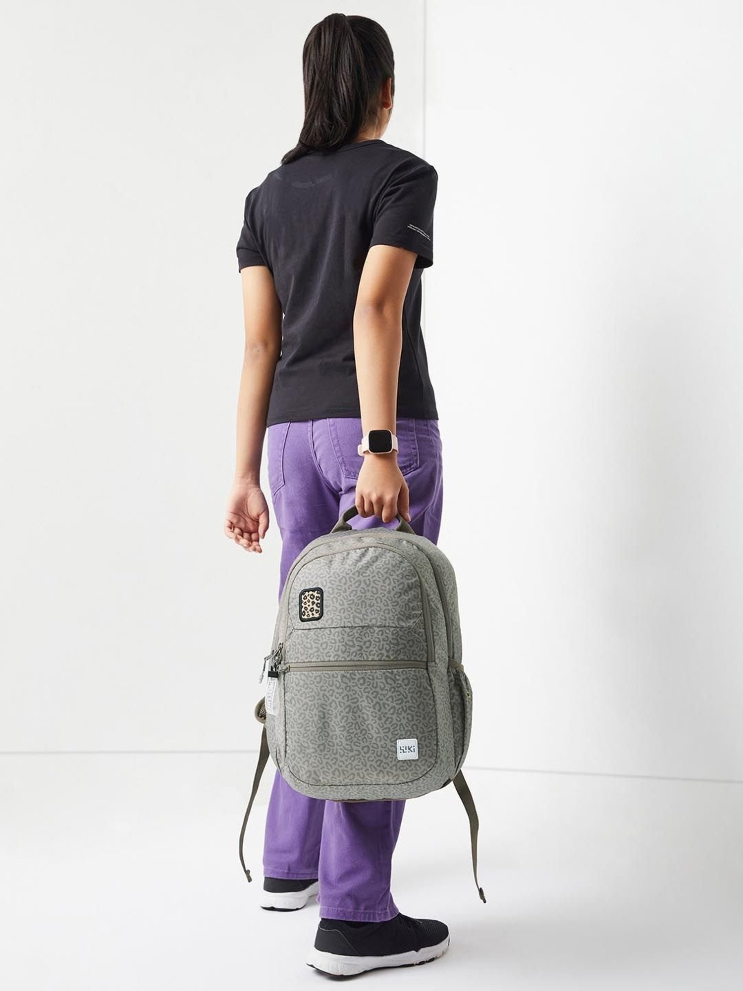 Wiki Back to School 1 Beige Polyester Printed Backpack - 22 Ltrs