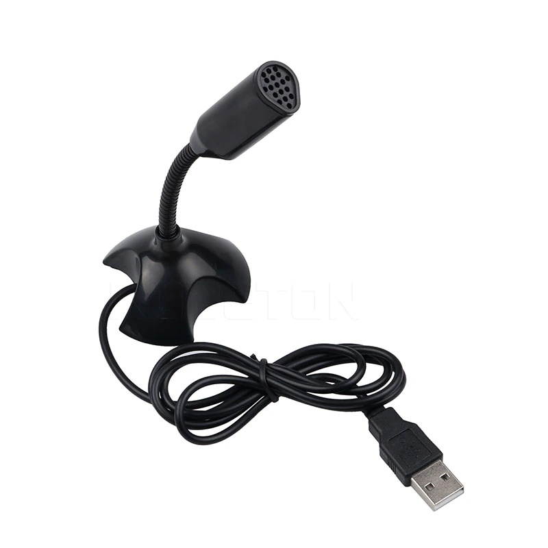 Hot Adjustable USB Laptop Microphone Mini Studio Speech Microphone Stand Mic With Holder for Desktop PC