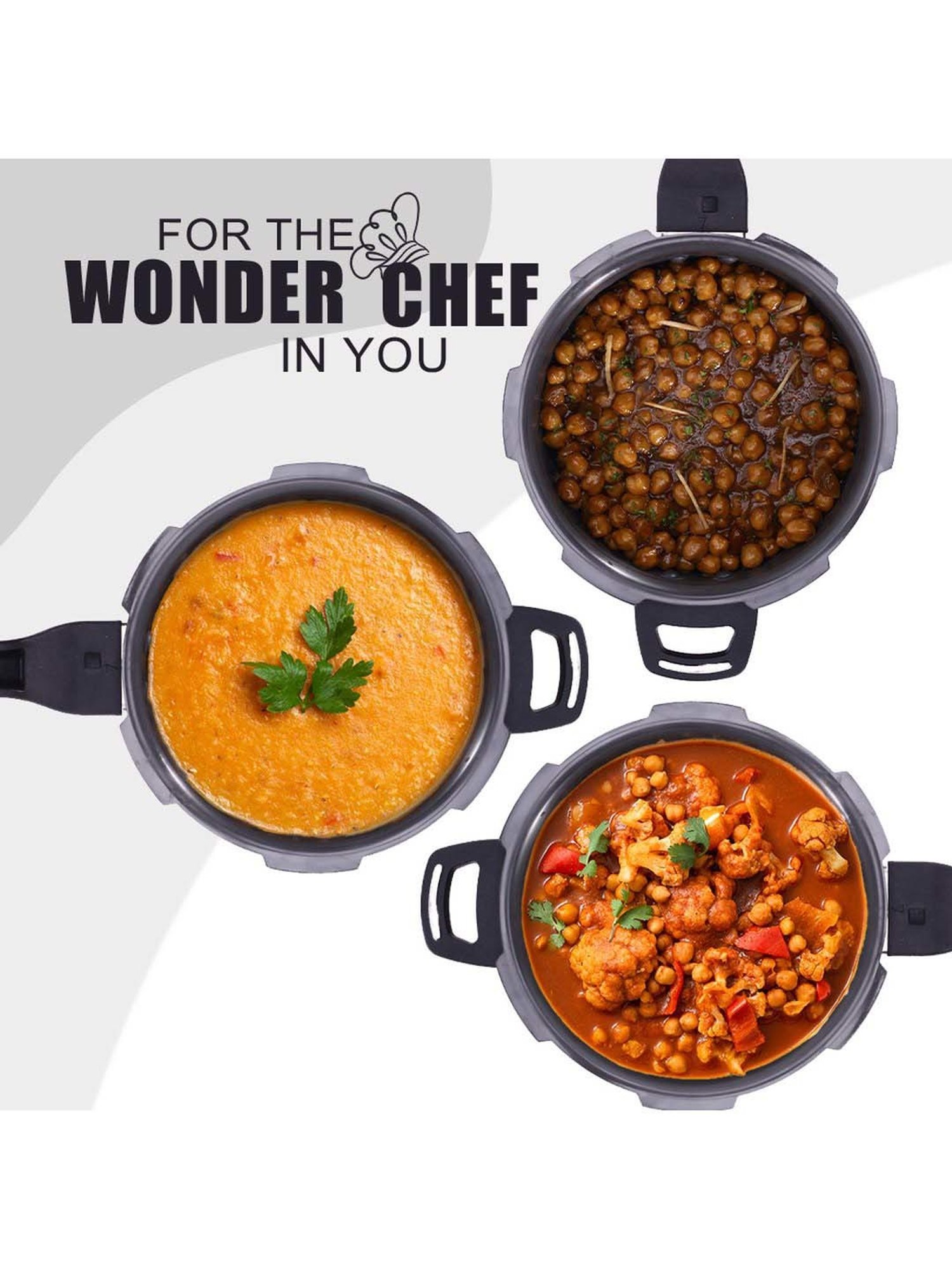 Wonderchef Taurus Hard Anodized Outer Lid Pressure Cooker (5 Liter)