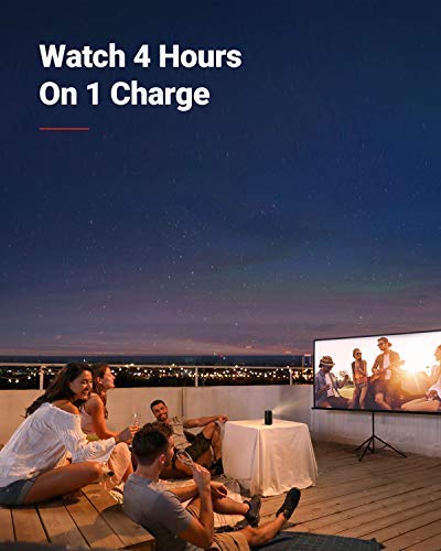 Anker Nebula Capsule Max, Pint-Sized Wi-Fi Mini Projector, 200 ANSI Lumen Portable Projector, 8W Speaker, Movie Projector, 100 Inch Picture, 4-Hour Video Playtime, Outdoor Projector&mdash;Watch Anywhere