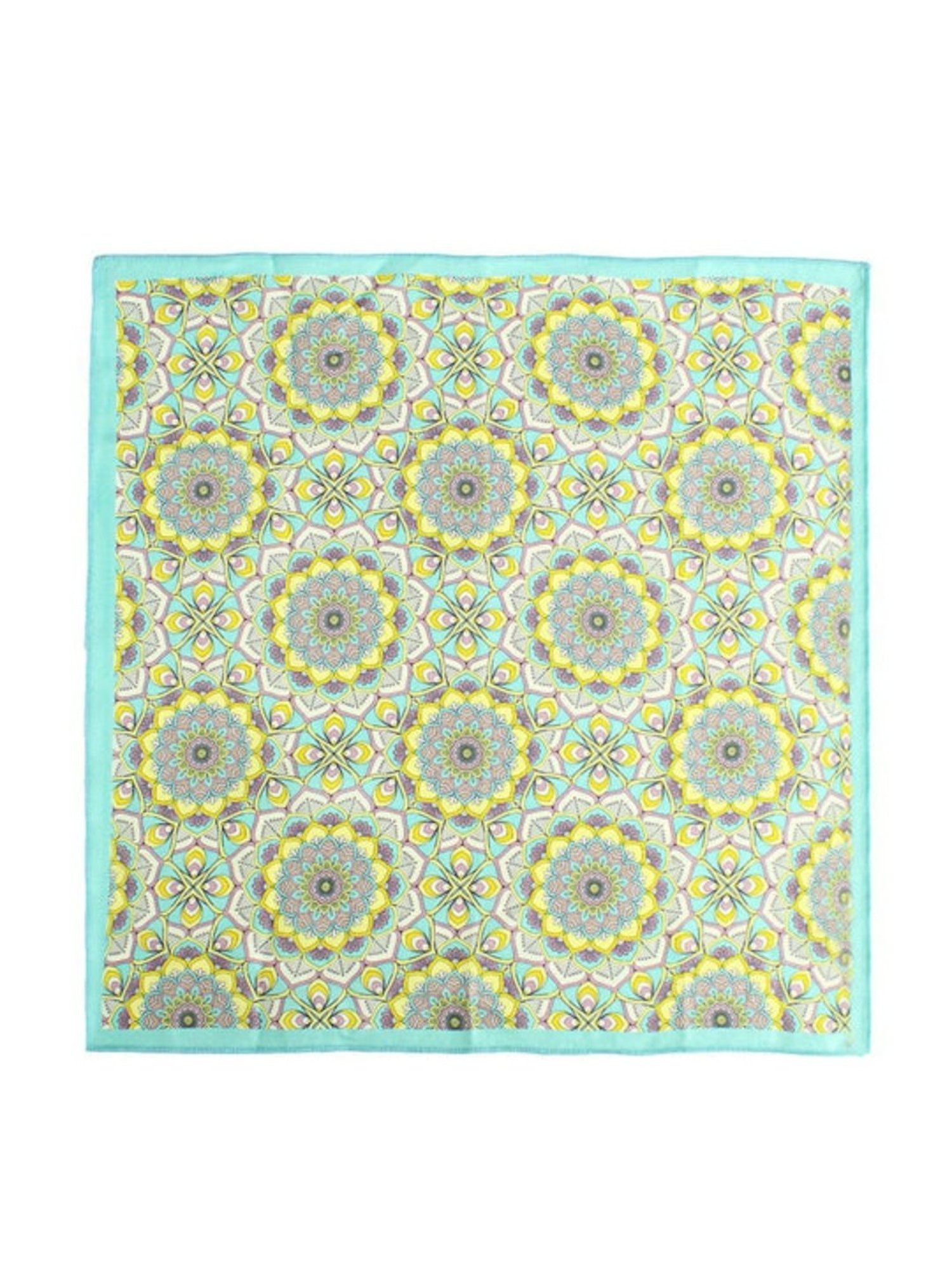 CHOKORE Sea Green Printed Pocket Square