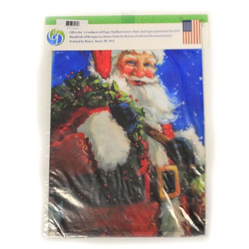 Home & Garden 18.0" Jolly Santa Flag Double Sided Custom Decor  -  Flags
