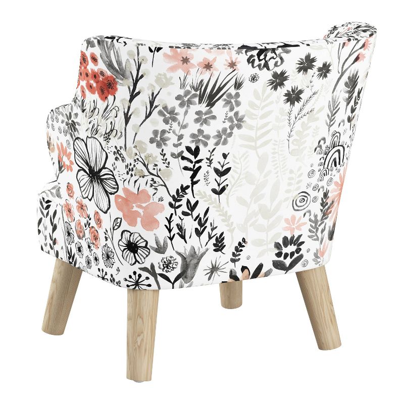 Kids' Modern Chair Winter Botanical Red - Skyline Furniture