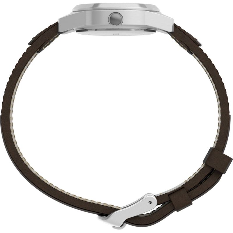 Women's Timex Expedition Field Watch with Nylon/Leather Strap - Silver/Brown T41181JT