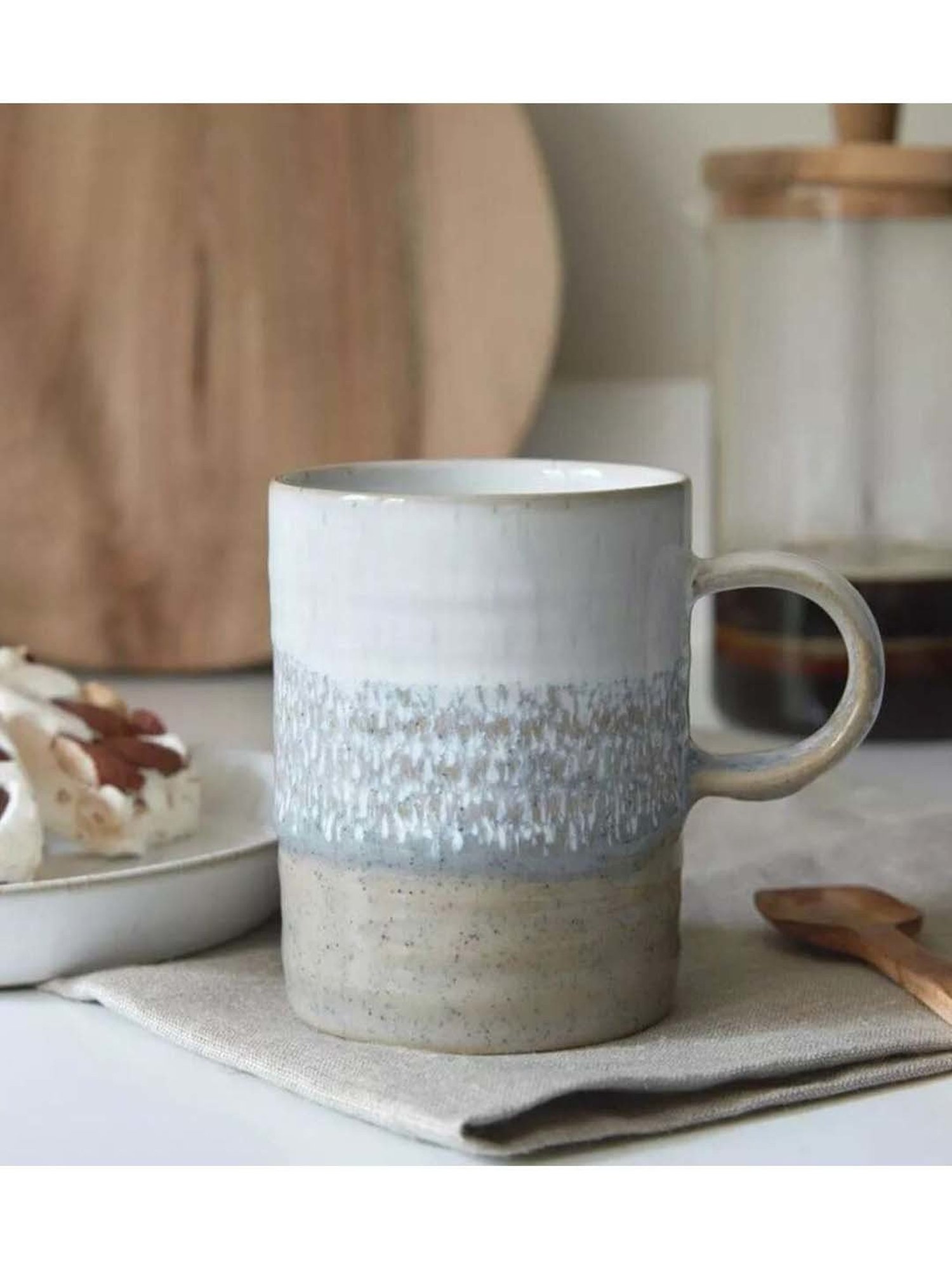 DENBY Kiln Ridged Multicolor Stoneware Mug (0.41 L)