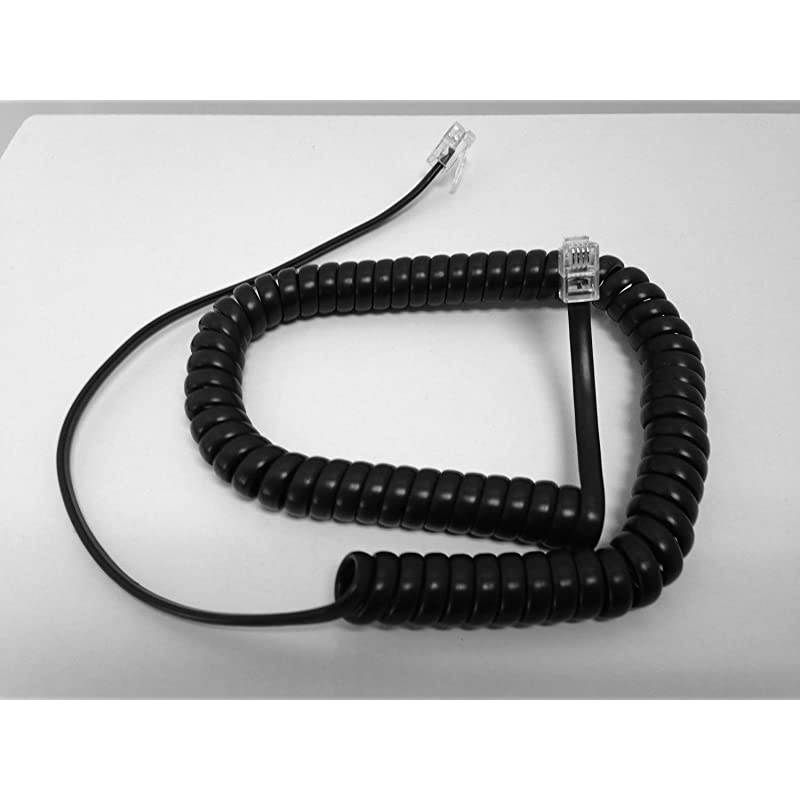 Replacement 9 Foot Black Handset Receiver Cord for Polycom VVX Series IP Phone 101 150 201 250 300 301 310 311 350 400 401 410 411 450 500 501 600 601 1500