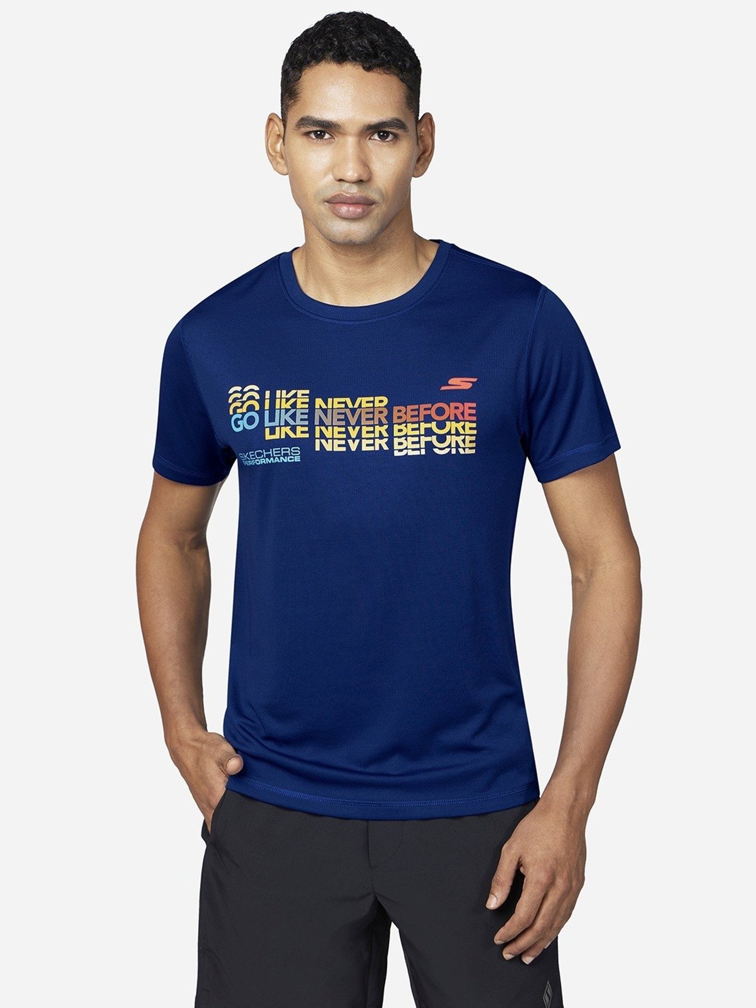 Skechers Blue Regular Fit T-Shirt