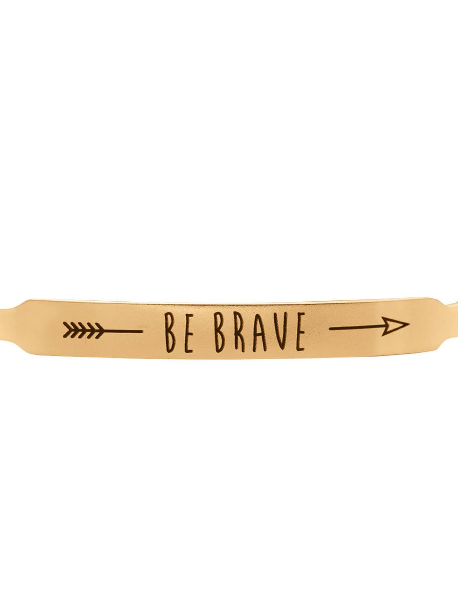 Joker & Witch Be Brave Rose Gold Mantra Band Flexible fit Bracelet