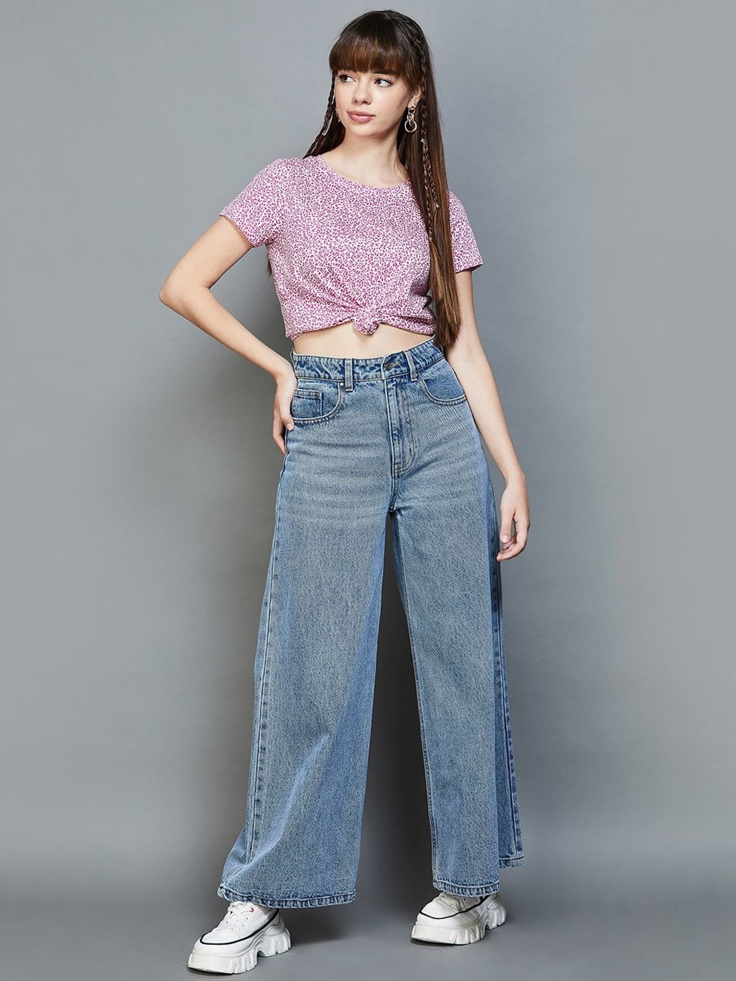 Fame Forever by Lifestyle Pink Cotton Printed Top