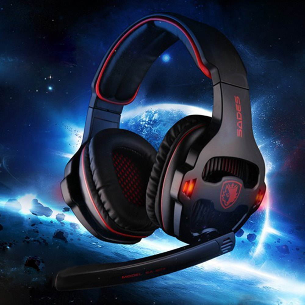 SA-903 7.1 Surround Sound channel USB Gaming Headset Wired Headphone with Mic Volume Control Noise Cancelling Mic Earphone