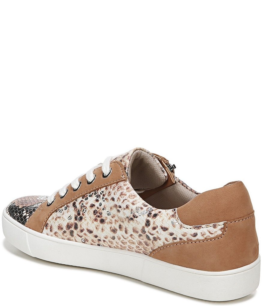 Naturalizer Macayla Snake Print Leather Lace-Up Sneakers