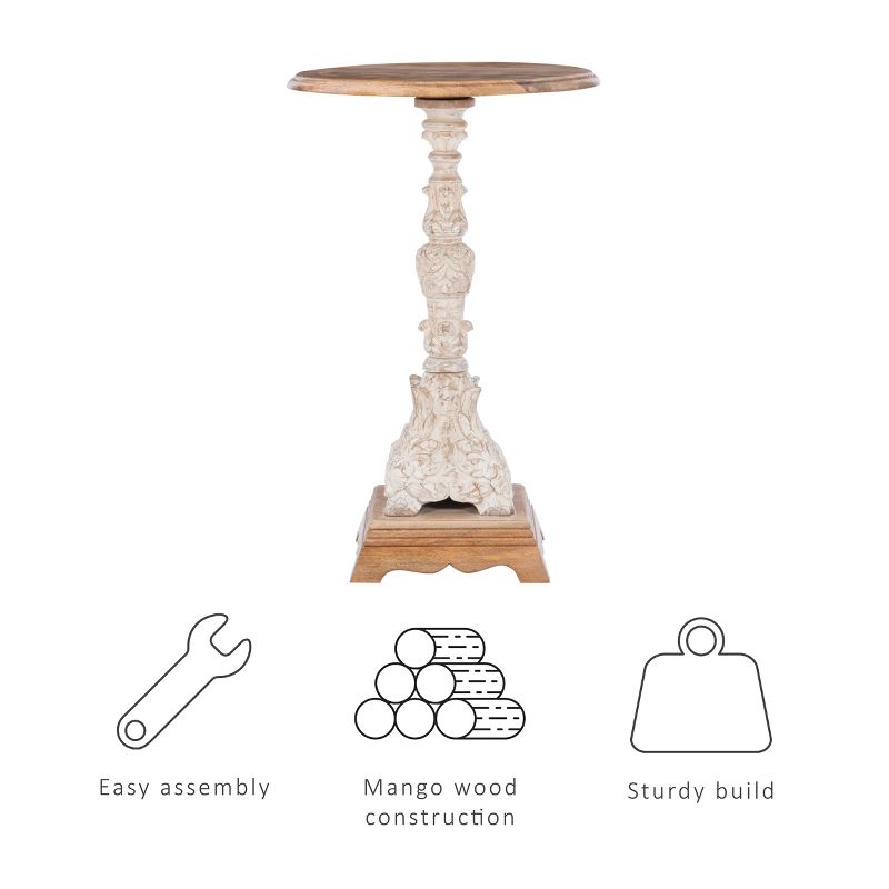 Sanita Side Table Antiqued White - Powell Company