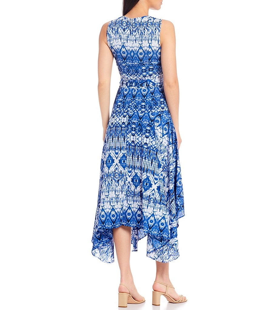 Vince Camuto Halter Bow Neck Sleeveless Midi Dress with Side Seam Pockets