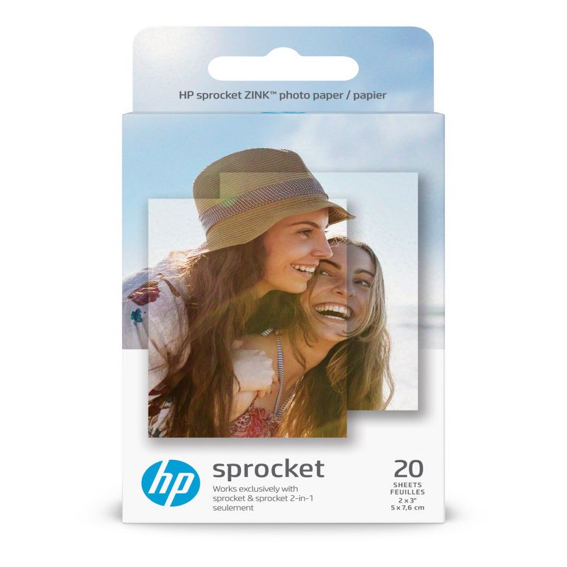 HP Sprocket 2x3" Premium Zink Sticky Back Photo Paper (100 Sheets) Compatible with HP Sprocket Photo Printers.
