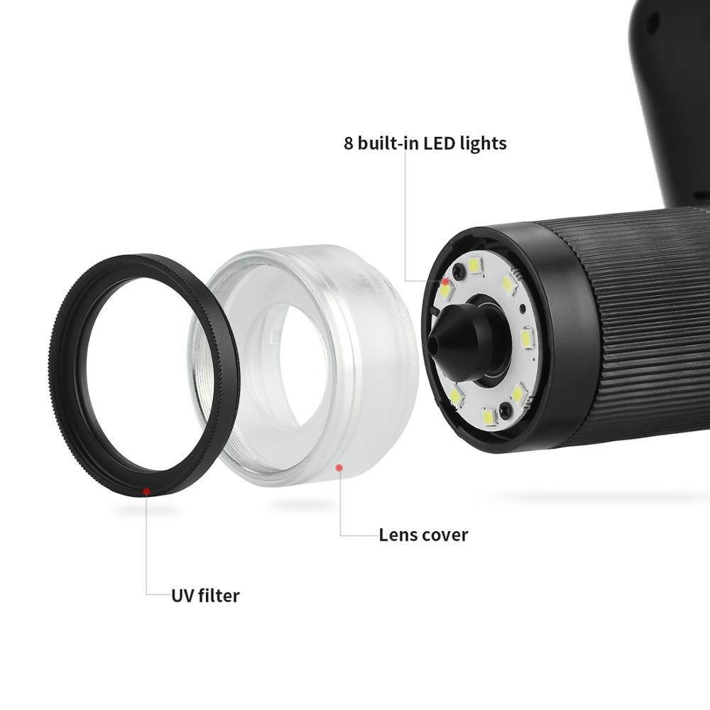 Handheld Multifunction USB Microscope,7 inch LCD Display 1080P Wireless Remote Control Digital Microscope with Adjustable Stand,USB Output Camera Video Recorder with 8 LED Adjustable Light Source