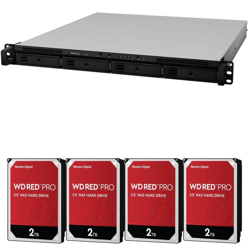 Synology RS820+ 4-Bay RackStation NAS with  48TB (4x12TB) of Western Digital RED PRO NAS Drives Fully Assembled and Tested By CustomTechSales