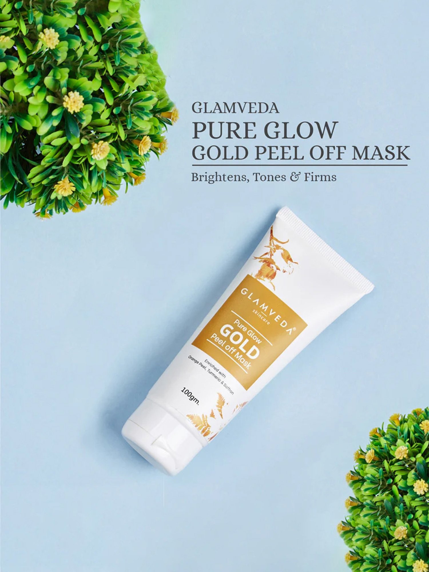 Glamveda Pure Glow Gold Peel Off Mask - 100 gm