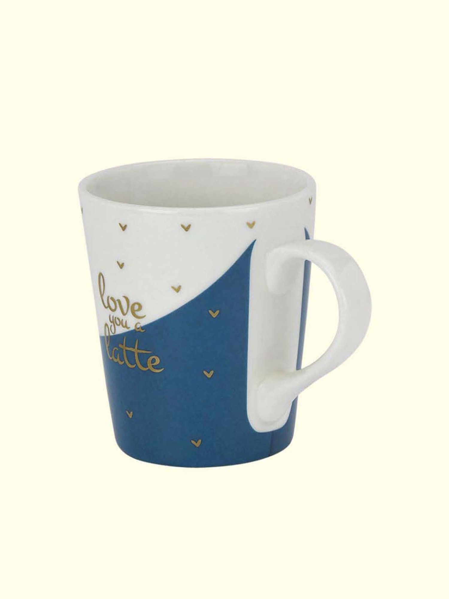 Living Scapes by Pantaloons White & Blue Bone China Mug (0.3 L)