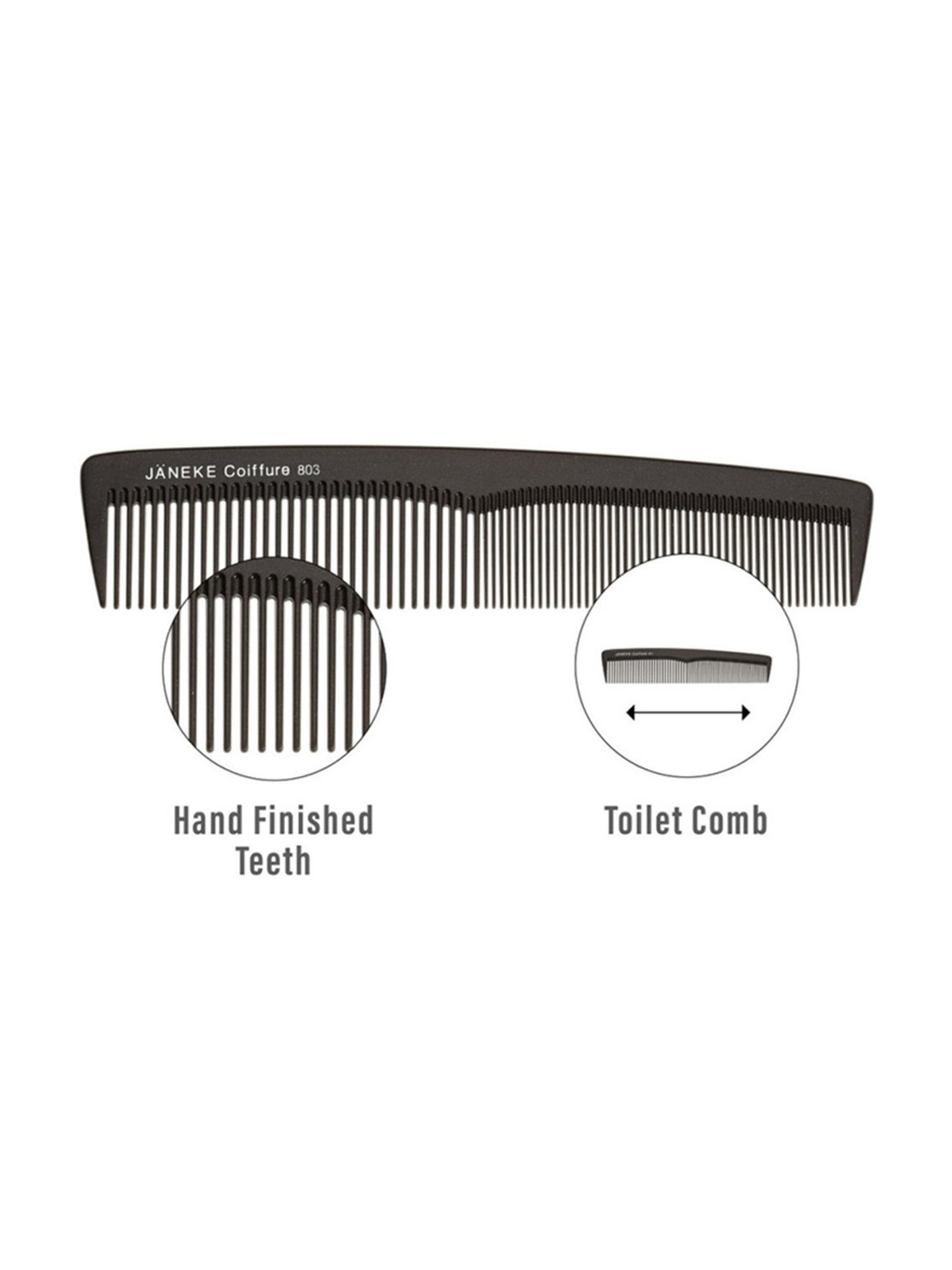 Janeke 1830 Professional Titanium Basic Regular Hair Comb - 20 cm