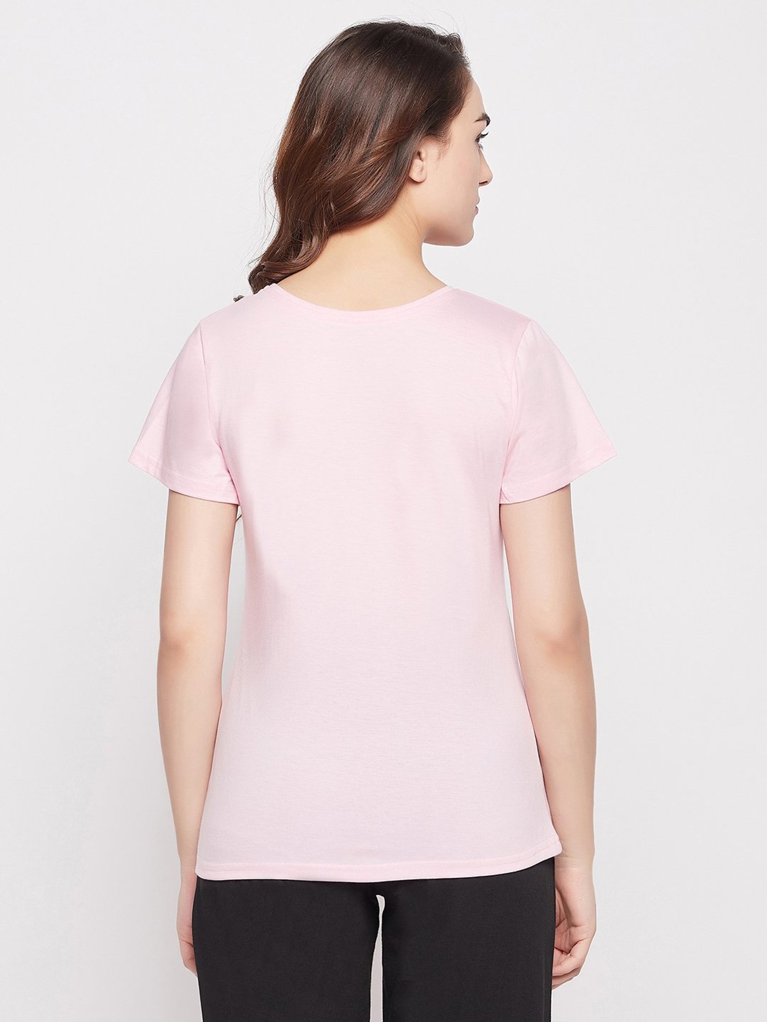 Clovia Pink T-Shirt