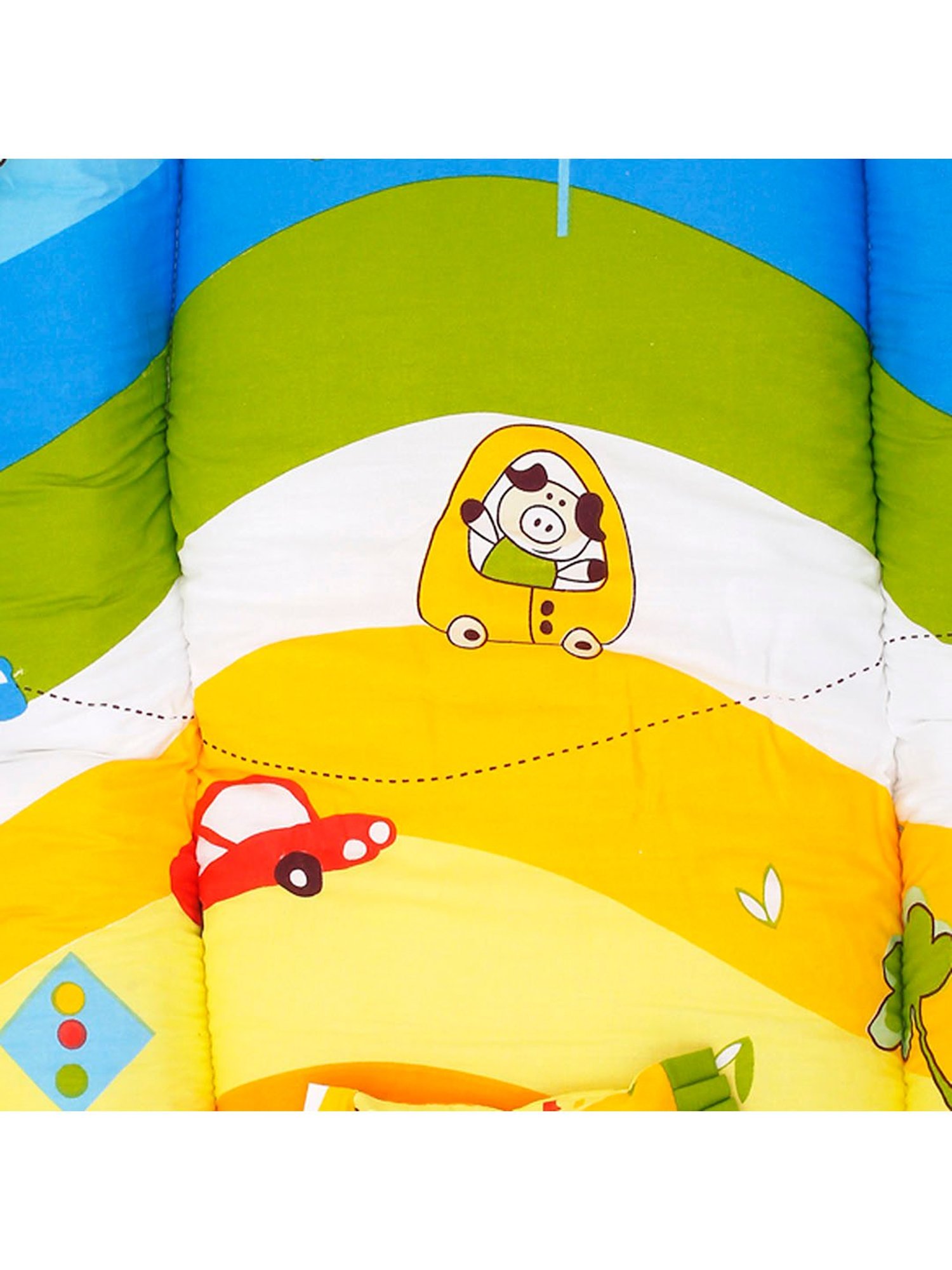 Baby Moo Tent Mattress Set with Neck Pillow Cruising In My Car Multicolour