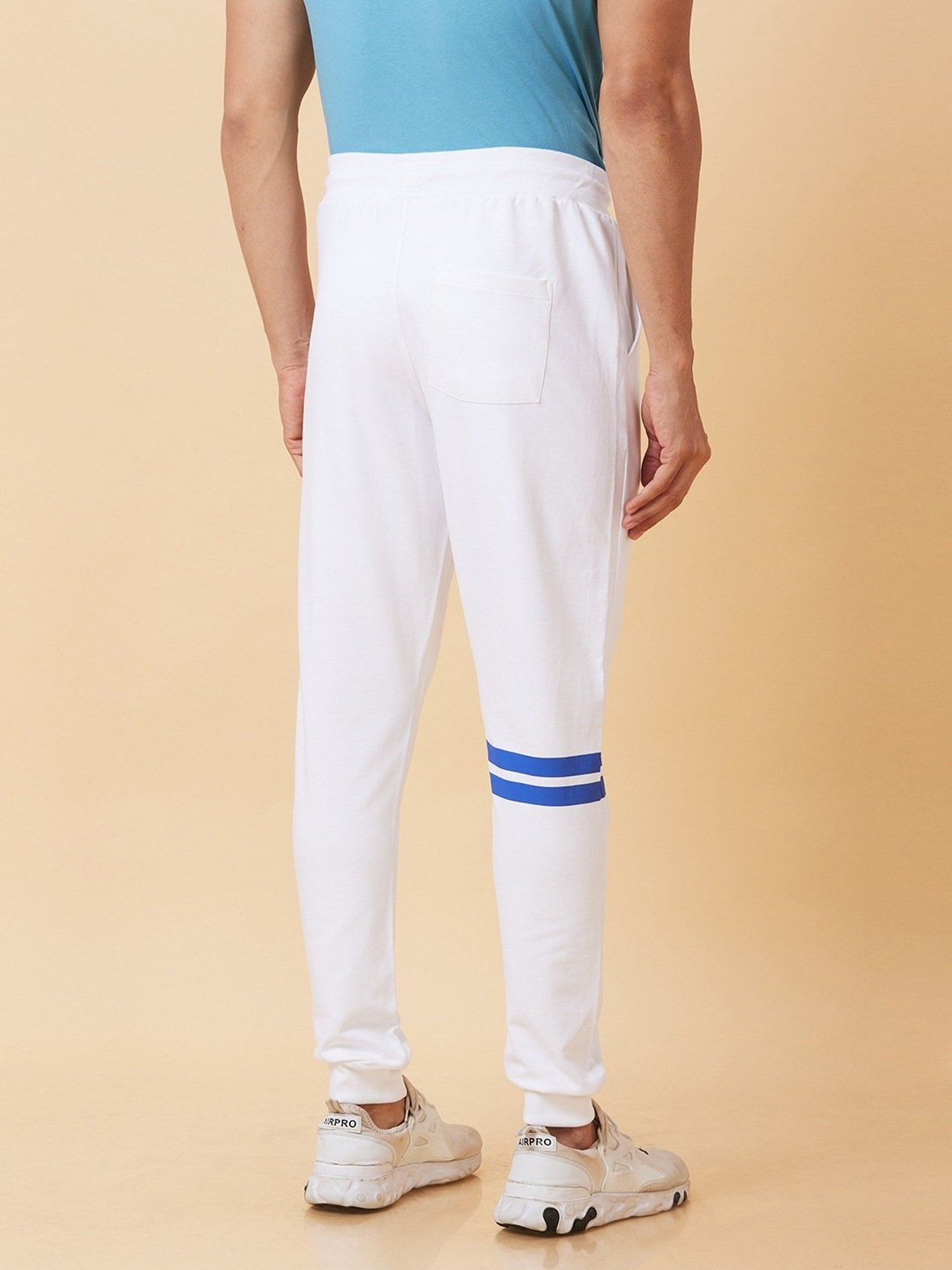 Being Human White Regular Fit Joggers