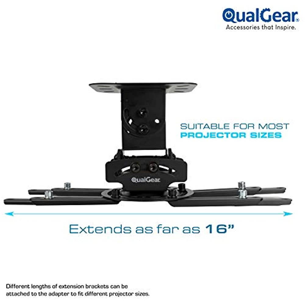 QualGear&reg; PRB-717-BLK Universal Ceiling Mount Projector Accessory