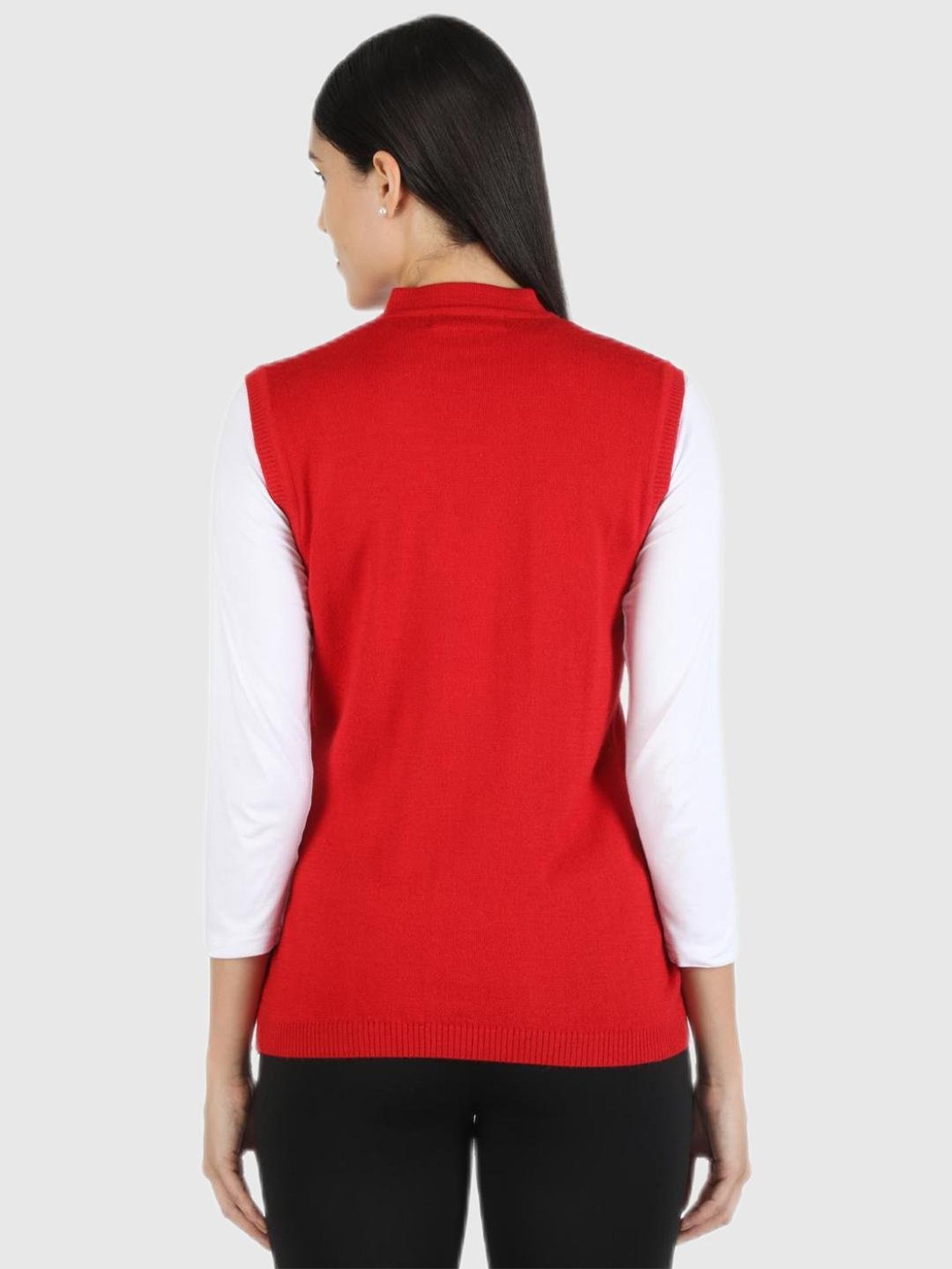 Monte Carlo Red Sleeveless Cardigan