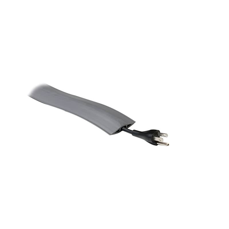 Floor Cord Management Kit Corduct Cord Protector Wire Organizer and Hider Rubber Cable Cover and Concealer Gray 15 Feet CDG15