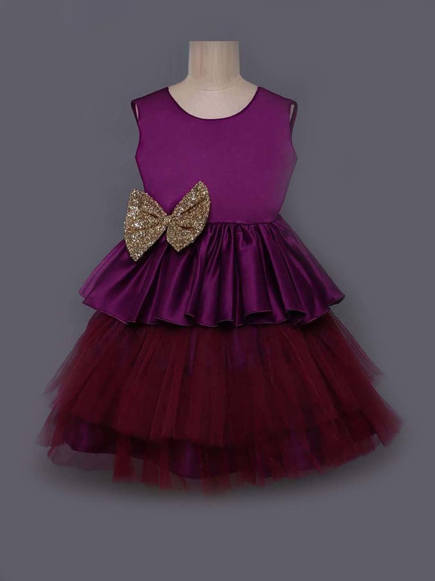 The Magic Wand Kids Purple Regular Fit Dress
