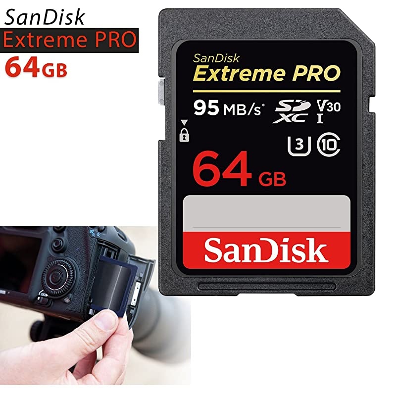 Extreme PRO 64GB SD Memory Card + Card Reader for Canon DSLR Cameras Including Canon EOS 80D 77D 70D EOS Rebel T7i T7 T6i T6S T6 T5i T5 T3i SL2 SL1 EOS 9000D 800D 760D 750D 1300D 1200D