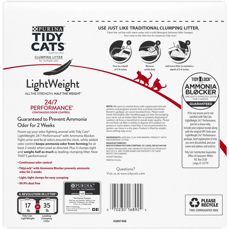 Tidy Cats 24/7 Performance Lightweight - 17lb