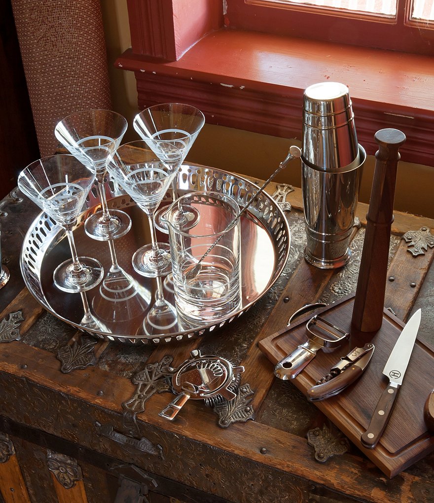 Southern Living Modern Stainless Steel Hammered Cocktail Shaker