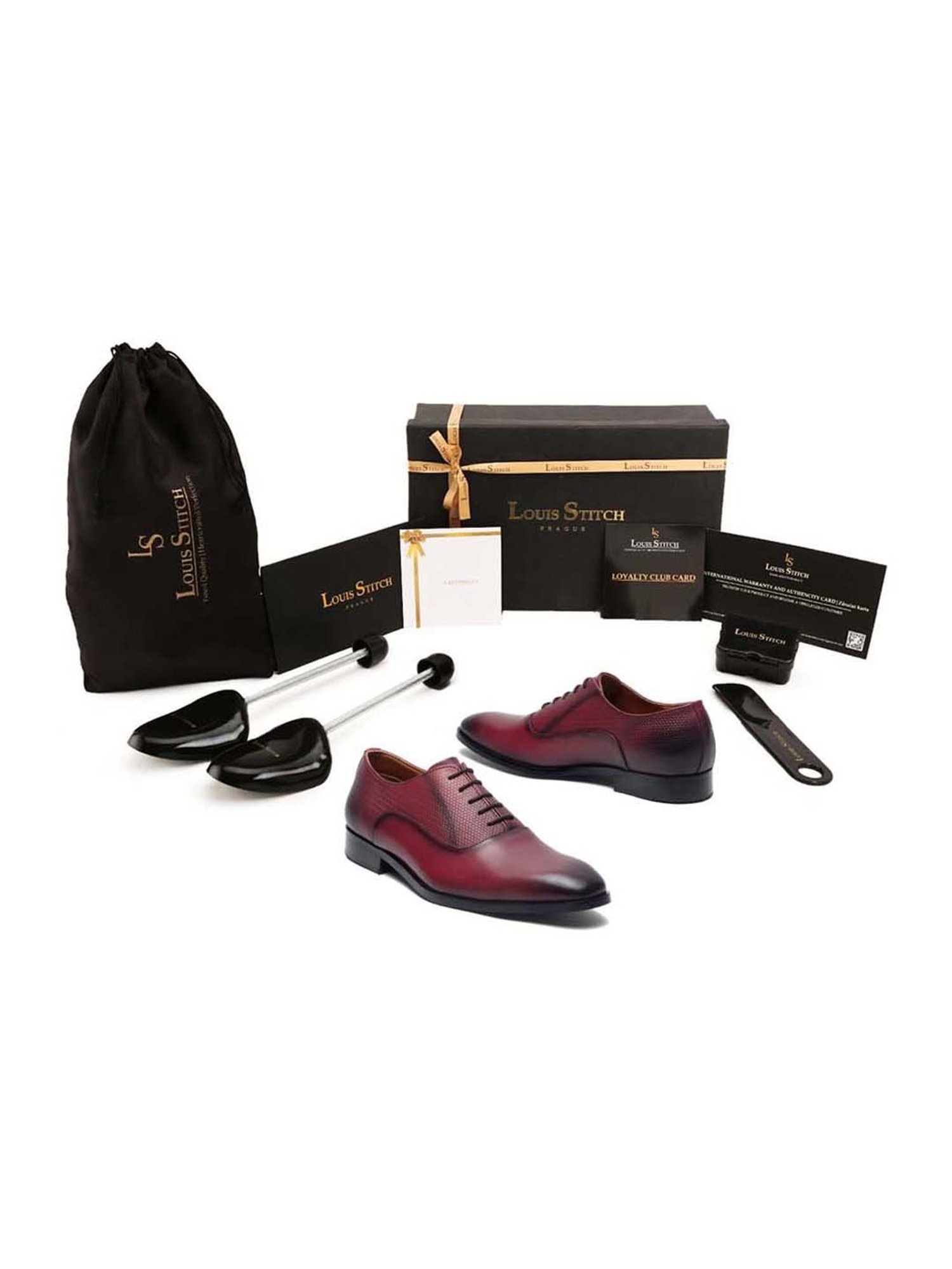 Louis Stitch Men's Rosewood Oxford Shoes