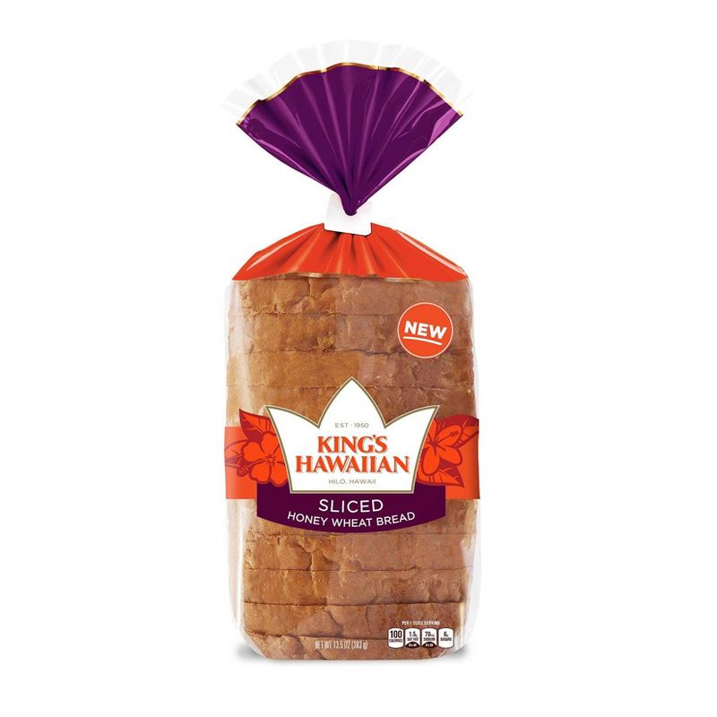 King's Hawaiian Sliced Honey Wheat Bread - 13.5oz
