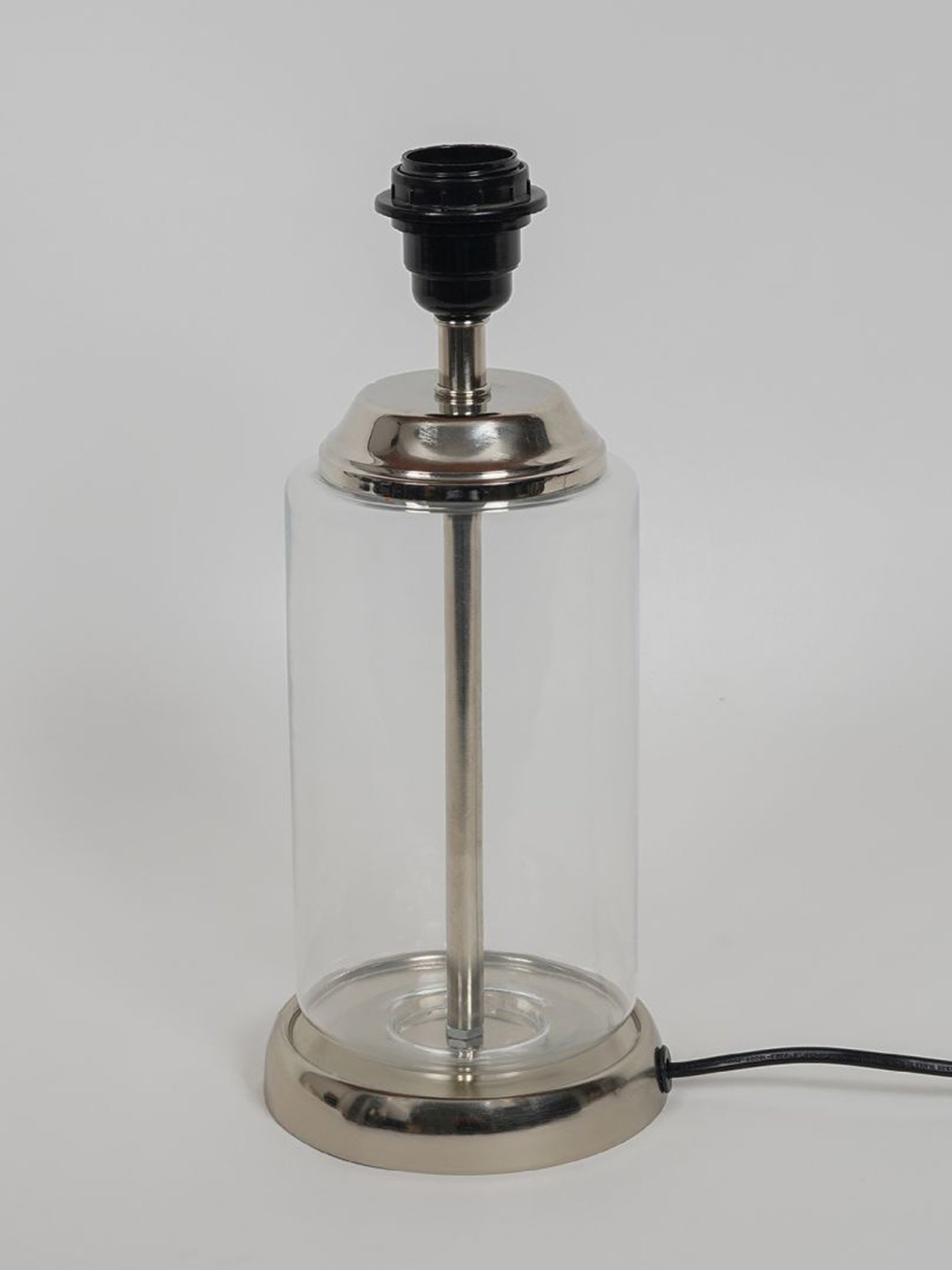 Kapoor Lamp Shades Transparent & Pink Glass Duffield Clear Cotton Shade Table Lamp