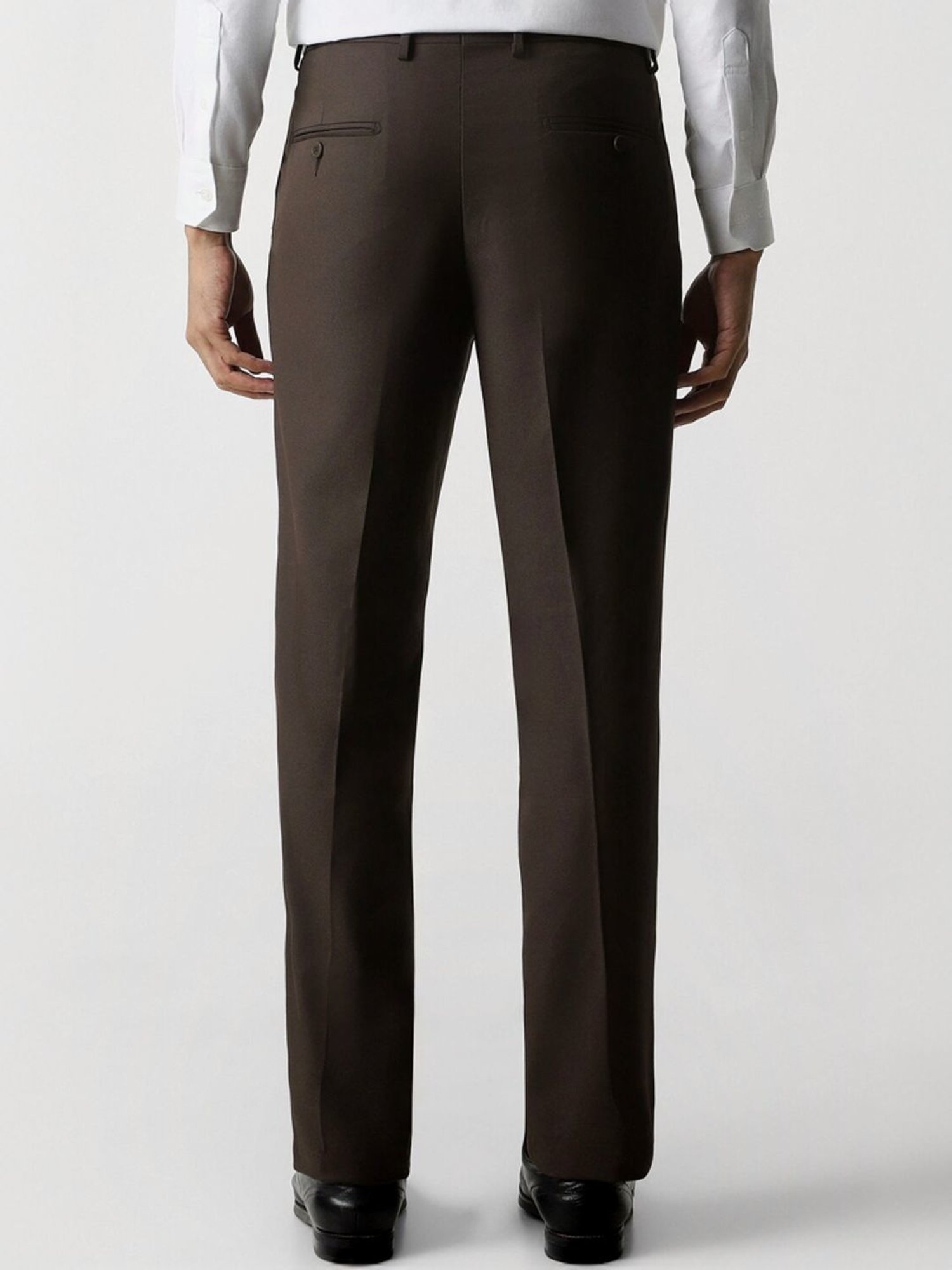 Van Heusen Brown Regular Fit Trousers