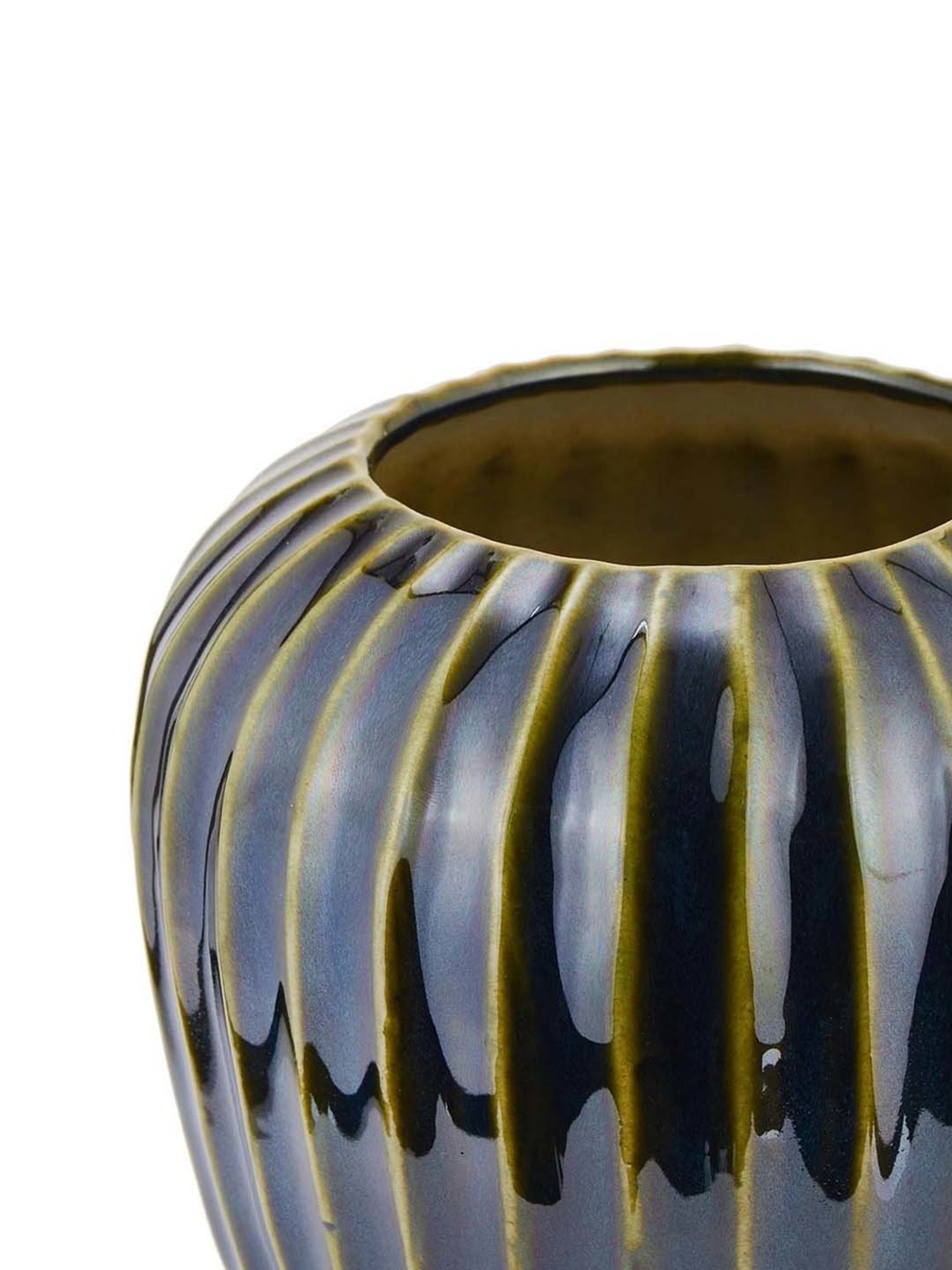 TAYHAA White Ceramic Leaf Shape Vase