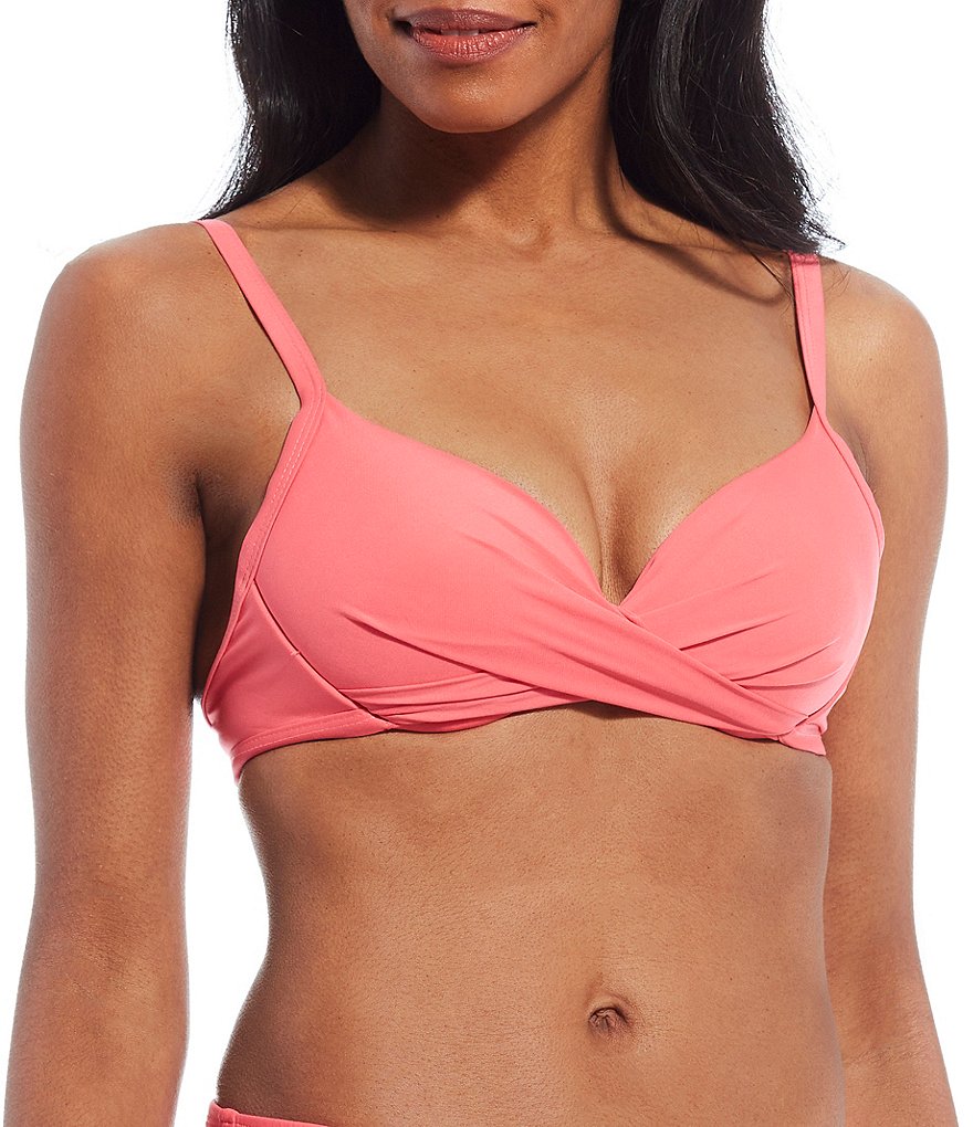 Becca by Rebecca Virtue Color Code Adela Shirred Back Scoop Front Hipster Swim Bottom