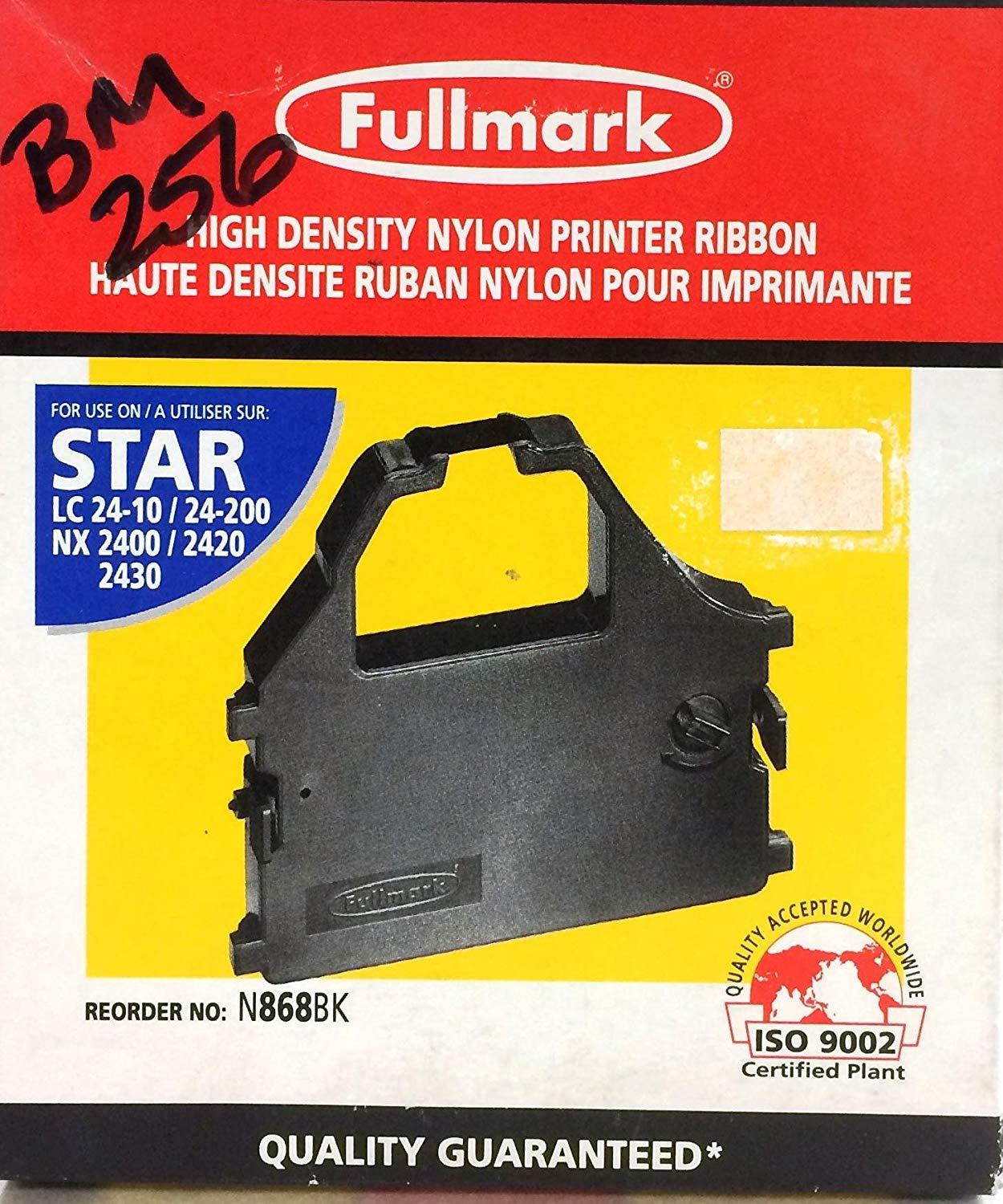 FULLMARK STAR LC2410, STAR XB24200, NX 2400, NX2420, AND NX 2430 HIGH DENSITY BLACK NYLON PRINTER RIBBON