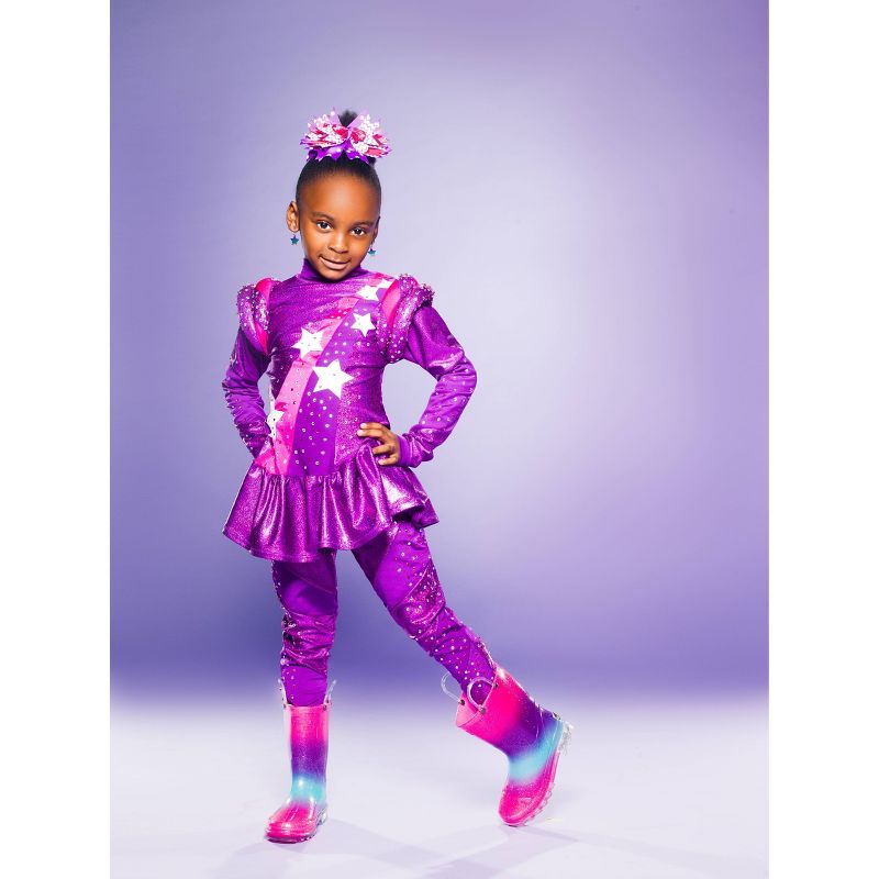 Lily Frilly Hair Bow - Purple