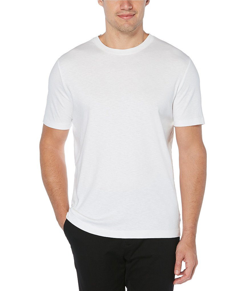 Perry Ellis Solid Slub Short-Sleeve Tee
