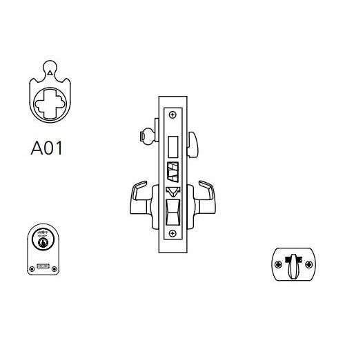 ML2067 NSM 626 Corbin Russwin Mortise Lock