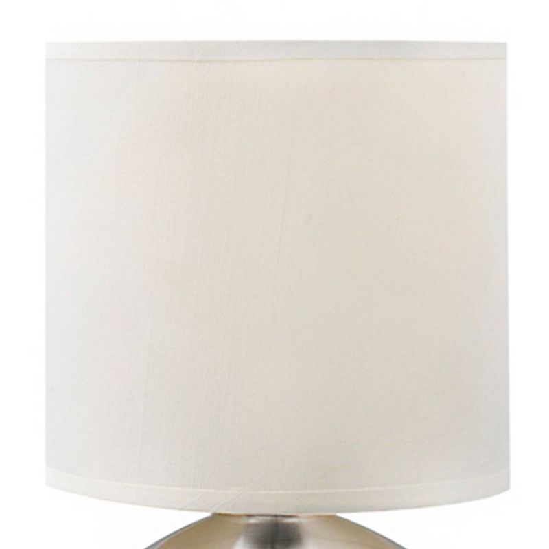 9.25" 2pk Small Matching Touch Table Lamp Set Silver - Cresswell Lighting