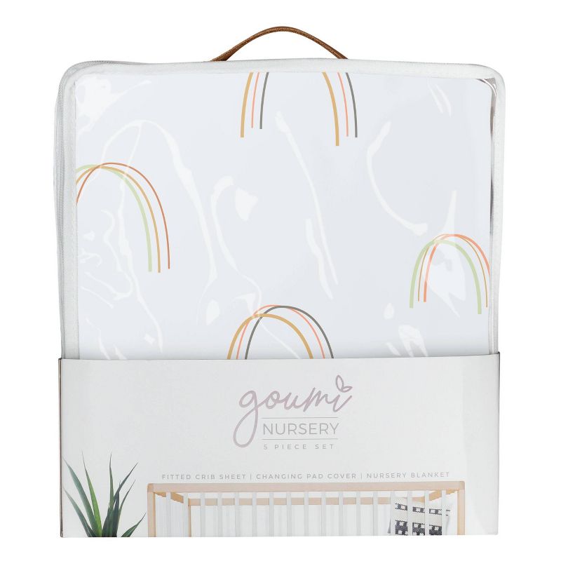 Goumi Baby Organic Over The Rainbow Fitted Sheet Set - 2pc