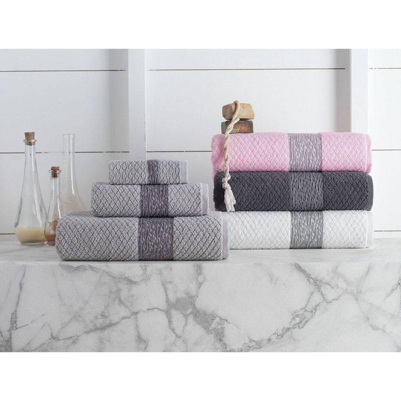 4pc Anton Turkish Cotton Bath Towel Set Blue - Enchante Home