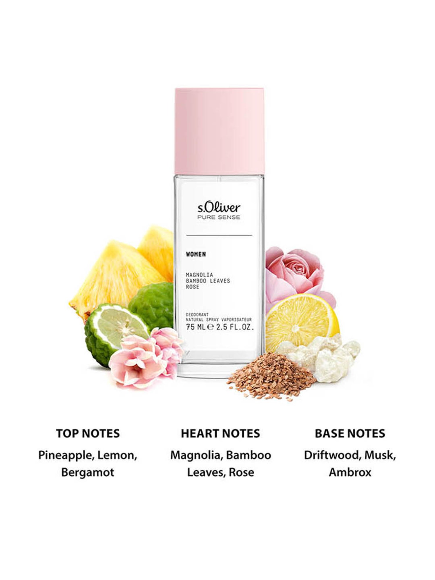 s.Oliver Pure Sense Women Deodorant Spray for Women - 75 ml