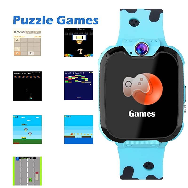 Smart Watch for Boys Girls HD Touch Screen Sports Smartwatch Phone with Call Camera Games Recorder Alarm Music Player for Children Teen Students