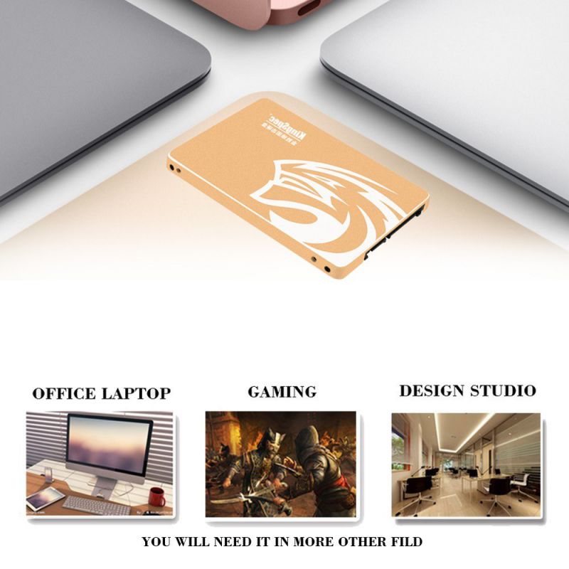 KingSpec P60 SATA III 3.0 2.5" 120GB MLC Digital SSD Solid State Drive with Cache for PC