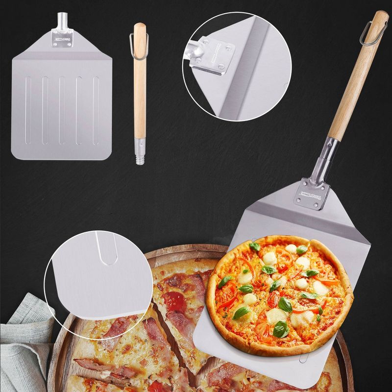 Royal Gourmet 3pc Pizza Set for Grill Oven With 14'' Round Pizza Cordierite Stone